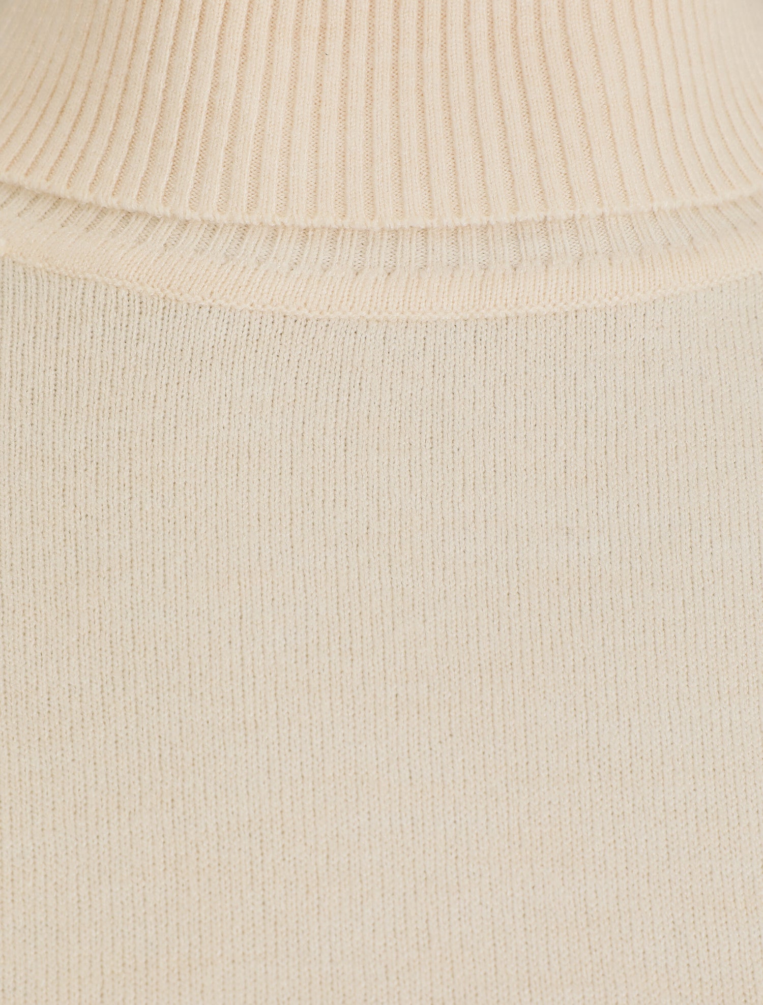 Pull fin en cachemire mélangée à col roulé - Beige - 3