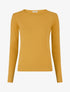 Pull fin en cachemire mélangée à col rond - Jaune - 1