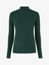 Pull col montant en cachemire mélangé - Vert bouteille - 1