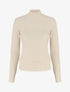 Pull col montant en laine mélangée - Beige - 4