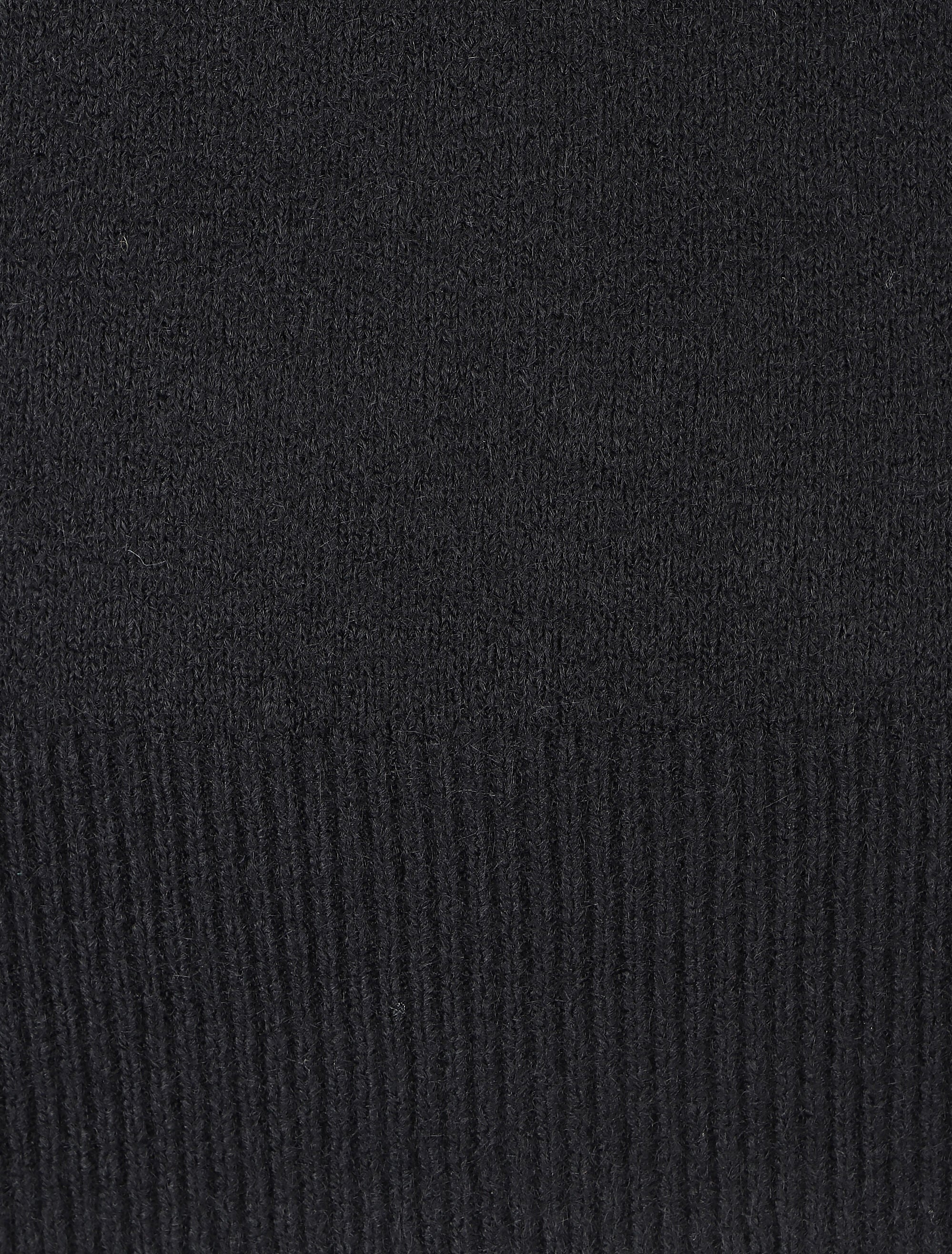 Pull col rond en laine mélangée - Noir - 3