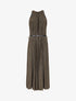 Roble fluide effet plissé à col américain - Or - 1