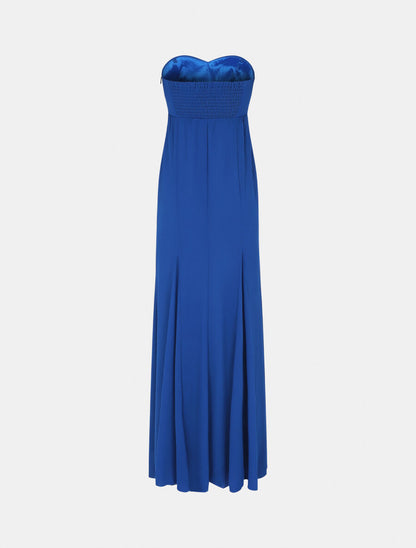 Robe bustier évasée à sequins - Bleu roi - 2