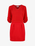 Robe droite bi-matière - Rouge - 1