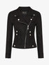 Veste en suédine style perfecto - Noir - 1