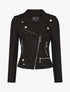 Veste en suédine style perfecto à zip - Noir - 5