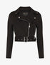 Veste courte en suédine style perfecto - Noir - 1