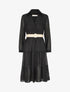 Robe unie à fines rayures irisées - Noir - 1
