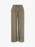 Pantalon fluide coupe droite taille haute - Kaki - 5