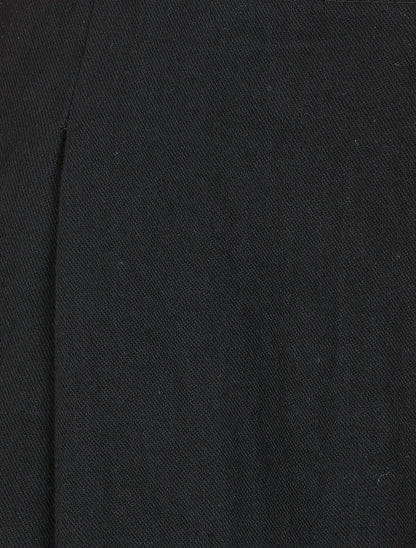Pantalon ample à taille élastiquée - Noir - 3