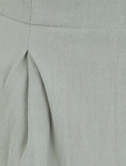 Pantalon ample à taille élastiquée - Vert d&