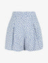 Short à pois taille haute évasé - Bleu - 1