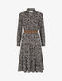 Robe à motif suédé fleuri en relief - Noir - 1