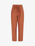 Pantalon droit fluide taille haute élastiquée - Rouille - 4