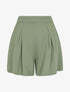Short taille haute évasé uni - Kaki - 1