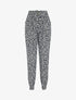 Pantalon ample imprimé fleuri - Marine - 1