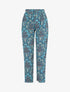 Pantalon droit motif cachemire - Bleu - 1