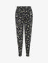 Pantalon style jogging imprimé petites fleurs - Noir - 5