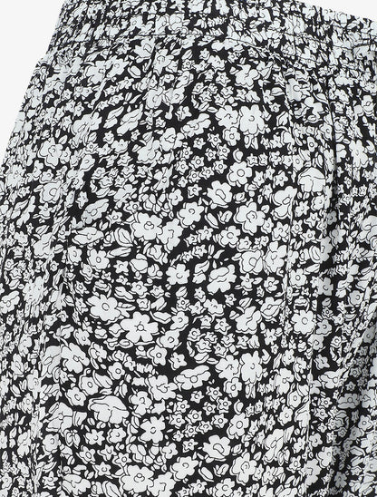 Pantalon style jogging imprimé floral - Marine - 3