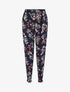 Pantalon style jogging imprimé fleuri - Marine - 5
