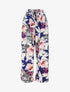 Pantalon ample motif fleurs fantaisies - Marine - 5
