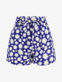 Short taille haute imprimé marguerite - Bleu - 5