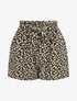 Short taille haute imprimé fleurs - Noir - 1