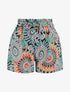 Short droit imprimé tropical fantaisie - Noir - 1