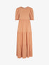 Robe longue à manches paysannes élastiquées - Orange - 5