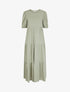 Robe longue à manches paysannes élastiquées - Vert d&