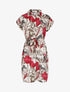 Robe chemise à imprimé animaux et fleurs - Kaki - 1