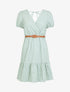 Robe mi-longue à carreaux - Vert d&