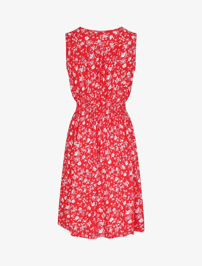 Robe imprimé fleuri à col cache-coeur - Rouge - 2