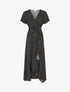 Robe longue à imprimé pois - Noir - 1