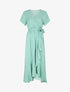 Robe longue à imprimé pois - Vert d&