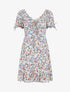 Robe courte imprimé fleuri - Bleu ciel - 5