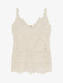 Top court sans manches en crochet - Beige - 1