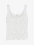 Crop top en crochet - Blanc - 1