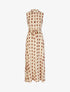 Robe longue graphique sans manches - Bleu/beige - 1