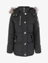 Parka matelassée à capuche fourrée - Noir - 1