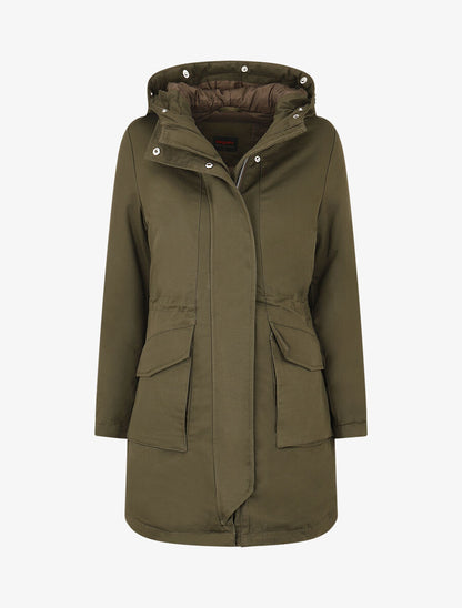 Parka à capuche fourrure synthétique amovible - Kaki/camel - 4
