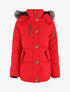 Parka matelassée à capuche fourrée - Rouge - 1