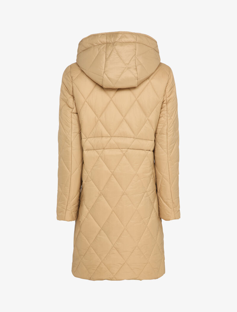 Doudoune matelassée à liens de serrage - Beige - 2