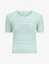 Top fin uni ajouré - Vert d&