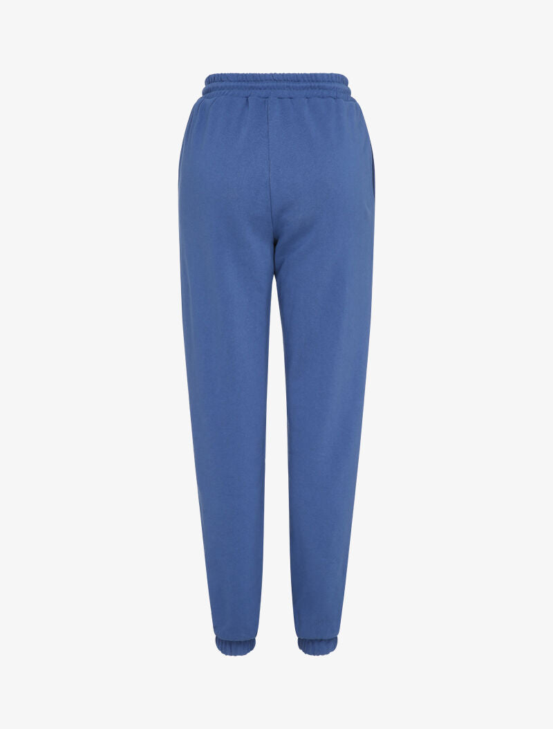 Jogging uni à broderie - Bleu - 2