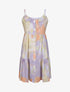 Robe babydoll boutonnée imprimé abstrait - Lilas - 5
