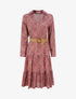 Robe longue à imprimé fleurs des champs - Vieux rose - 1