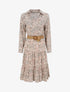 Robe longue à imprimé fleurs des champs - Beige - 5