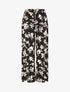 Pantalon ample imprimé été fleuri - Noir - 1