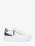 Sneakers en simili à zip décoratif - Vert - 1